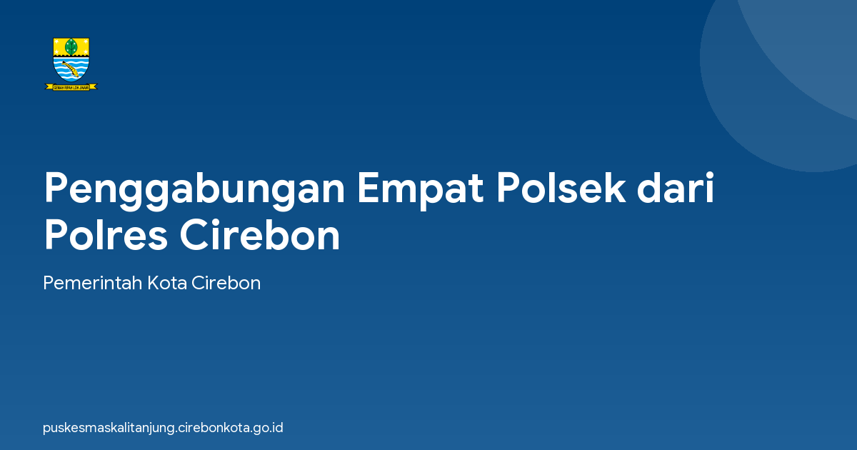 Penggabungan Empat Polsek dari Polres Cirebon