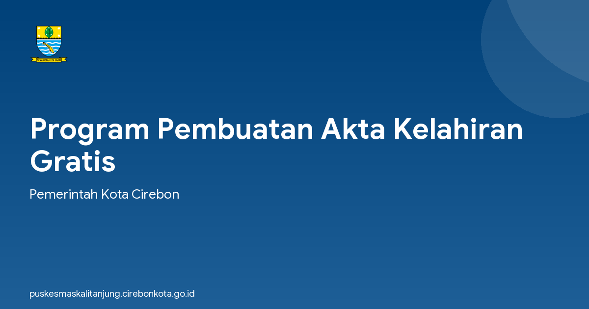 Program Pembuatan Akta Kelahiran Gratis