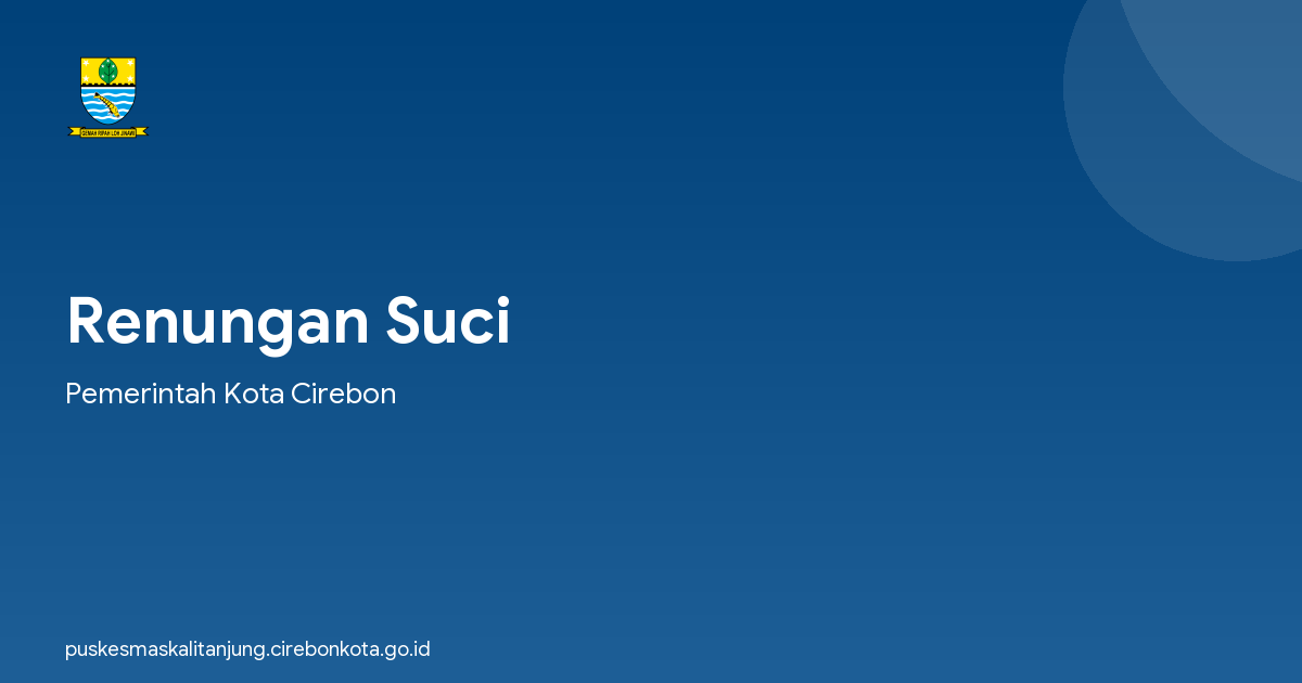 Renungan Suci