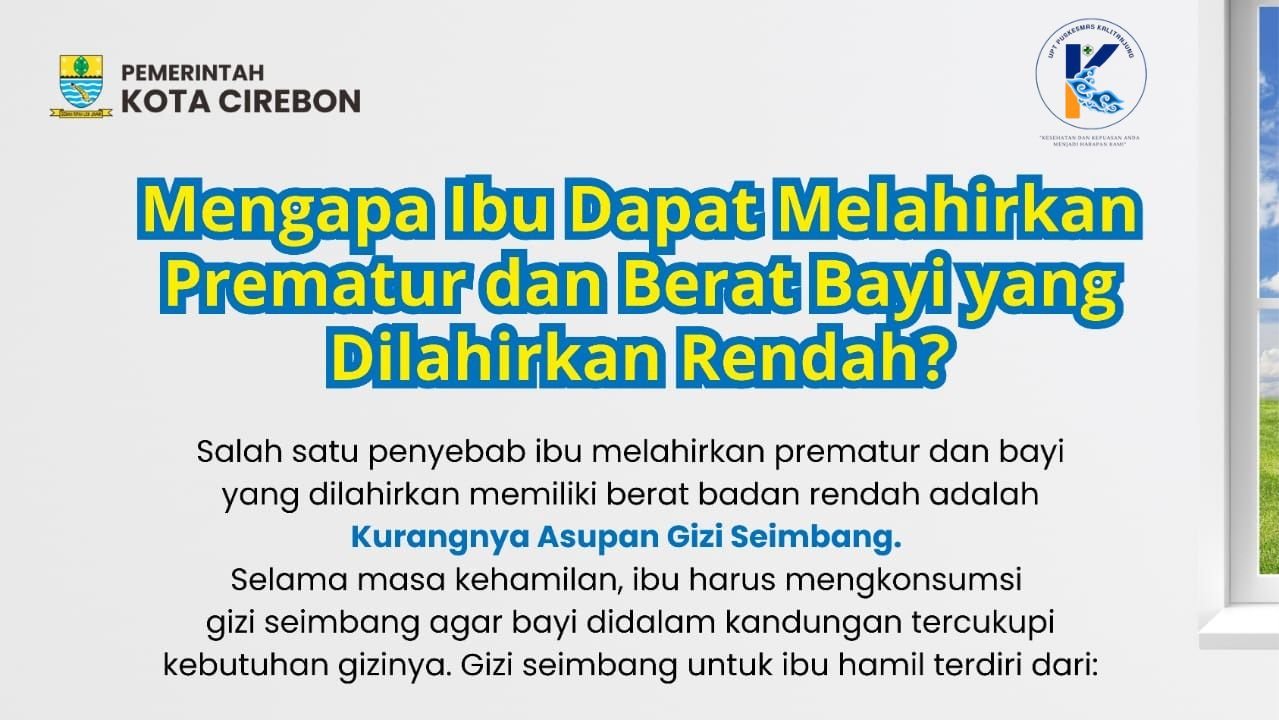 Mengapa Ibu Dapat Melahirkan Bayi Prematur dan Berat Bayi Lahir Rendah (BBLR)