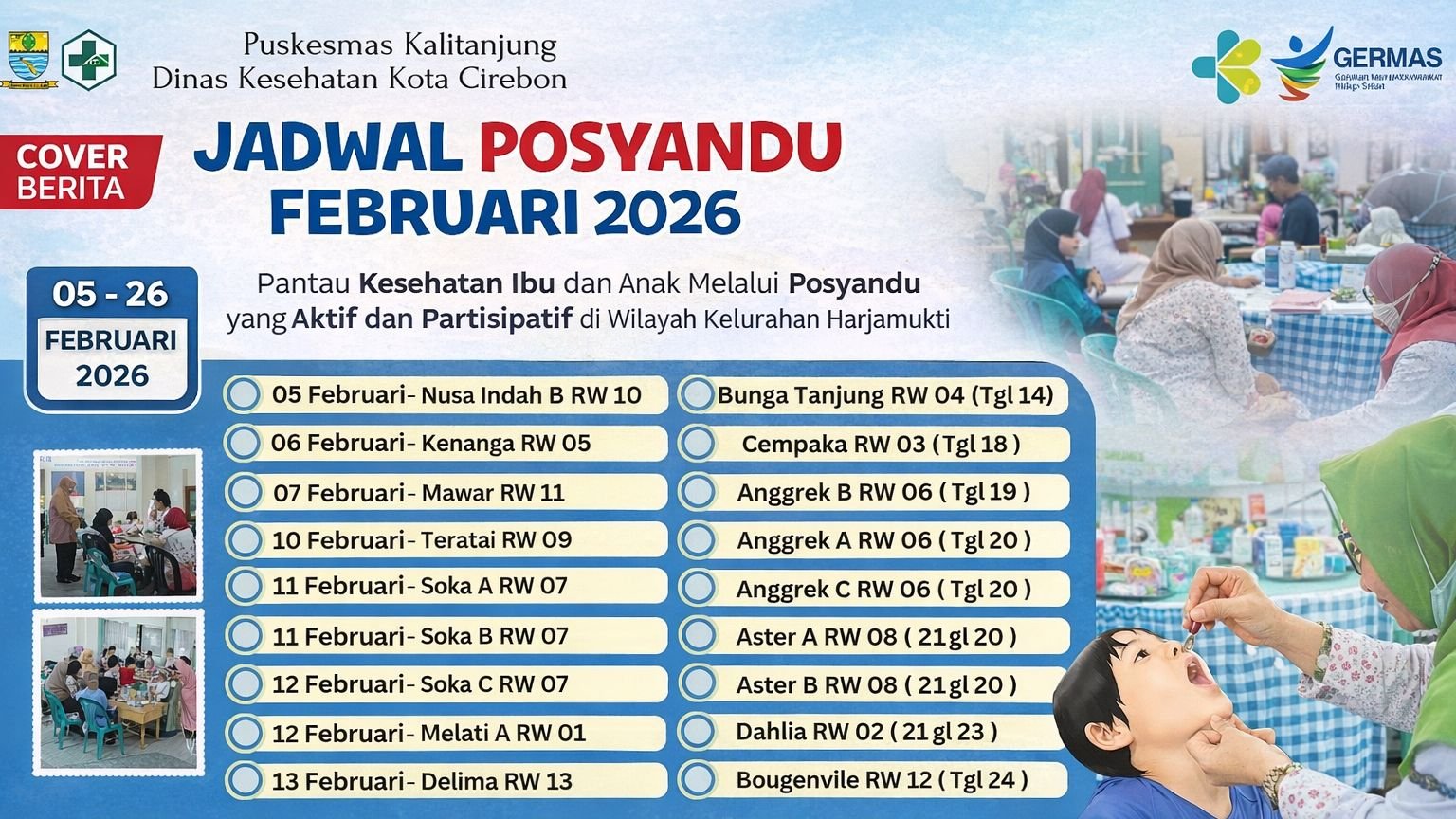 Jadwal Posyandu Februari 2026