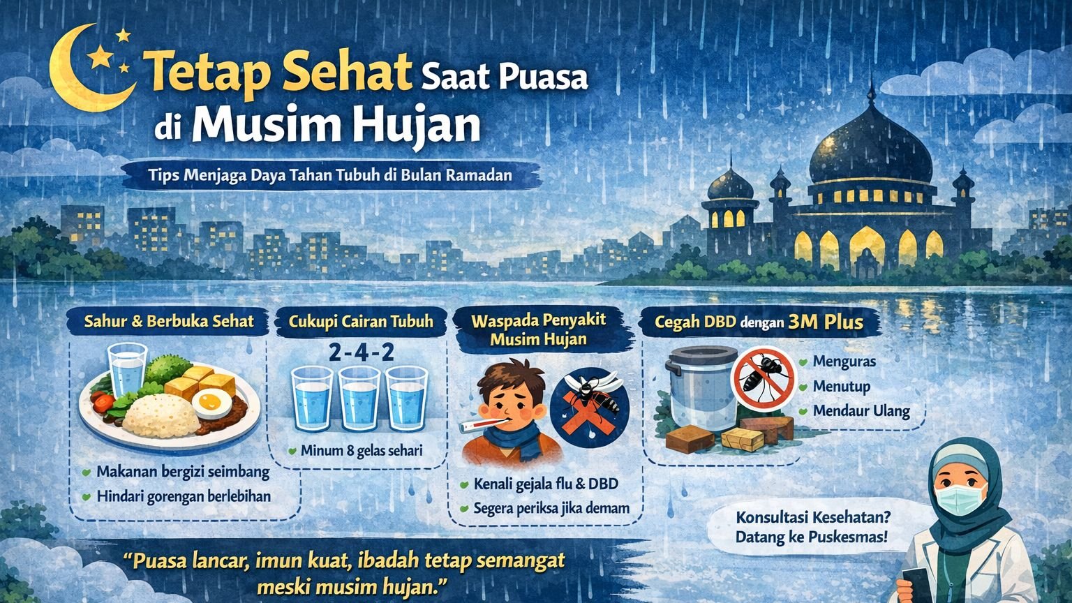 Tetap Sehat Saat Puasa di Musim Hujan