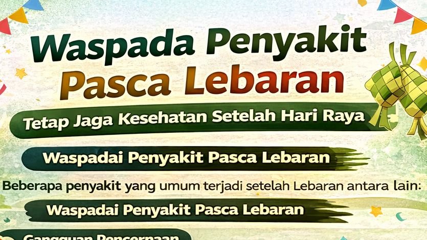 Waspada Penyakit Pasca Lebaran, Tetap Jaga Kesehatan