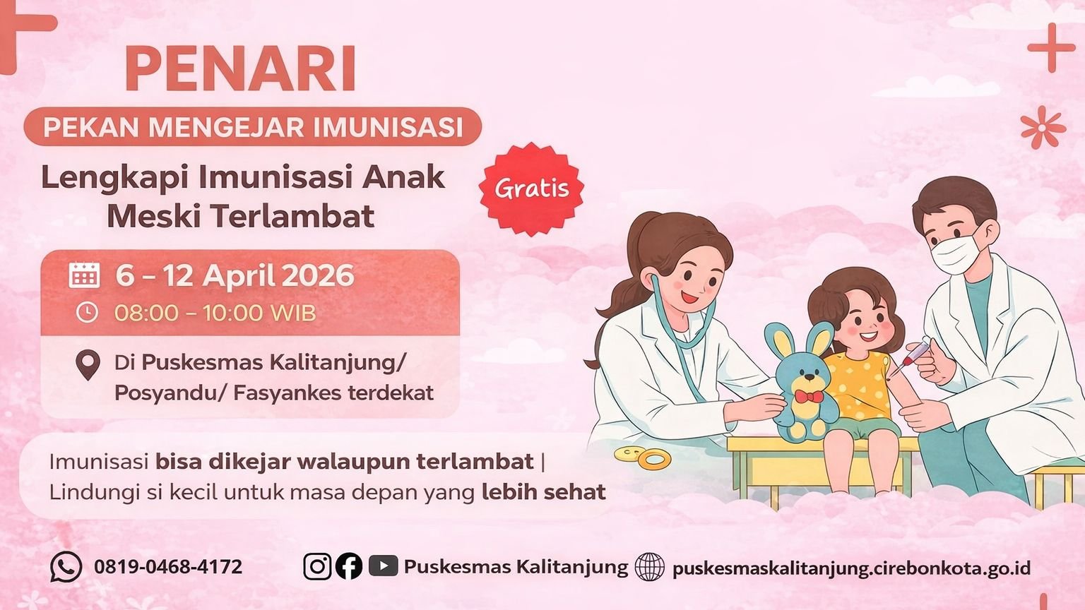 Lengkapi Imunisasi Anak, Meski Terlambat!