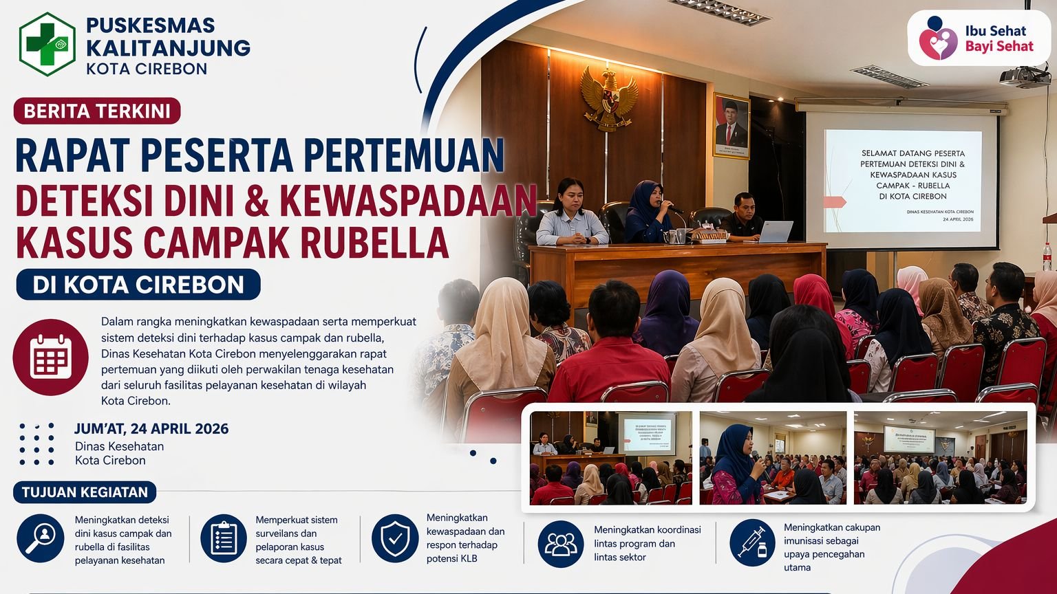 Rapat Pertemuan Deteksi Dini dan Kewaspadaan Kasus Campak Rubella di Kota Cirebon