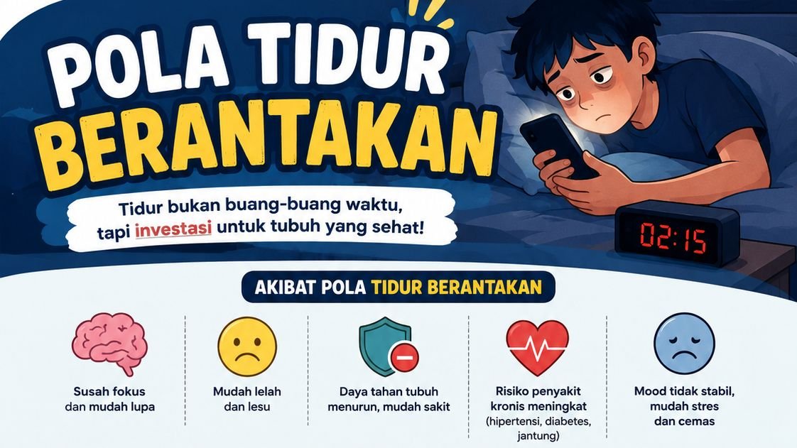 Pola Tidur Berantakan Bisa Berdampak Buruk bagi Kesehatan