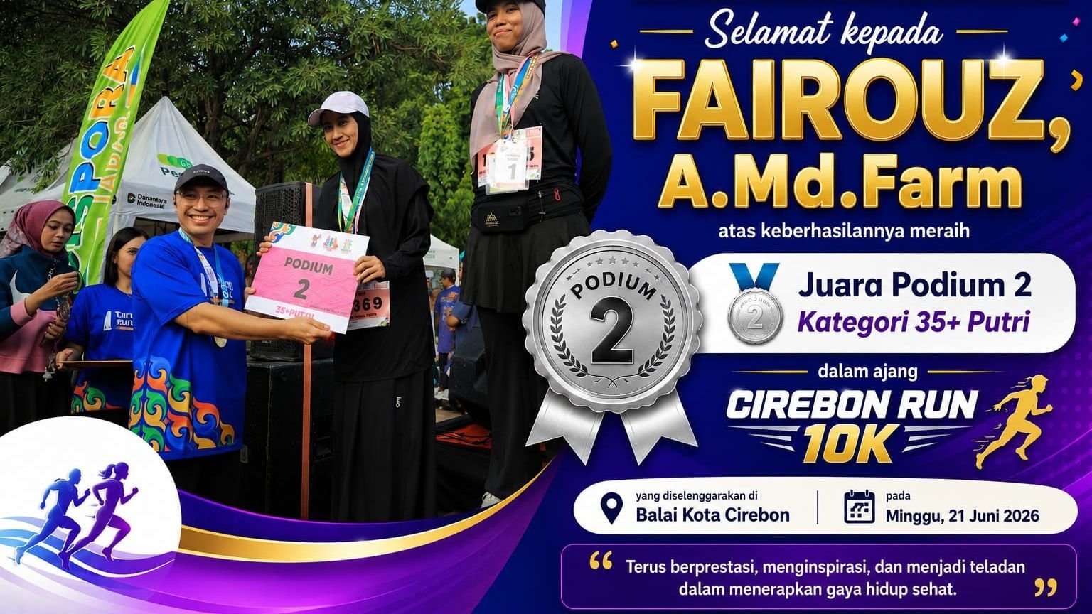 Pegawai Puskesmas Kalitanjung Raih Juara 2 Kategori  Putri pada Ajang Porsenitas Tahun 2026
