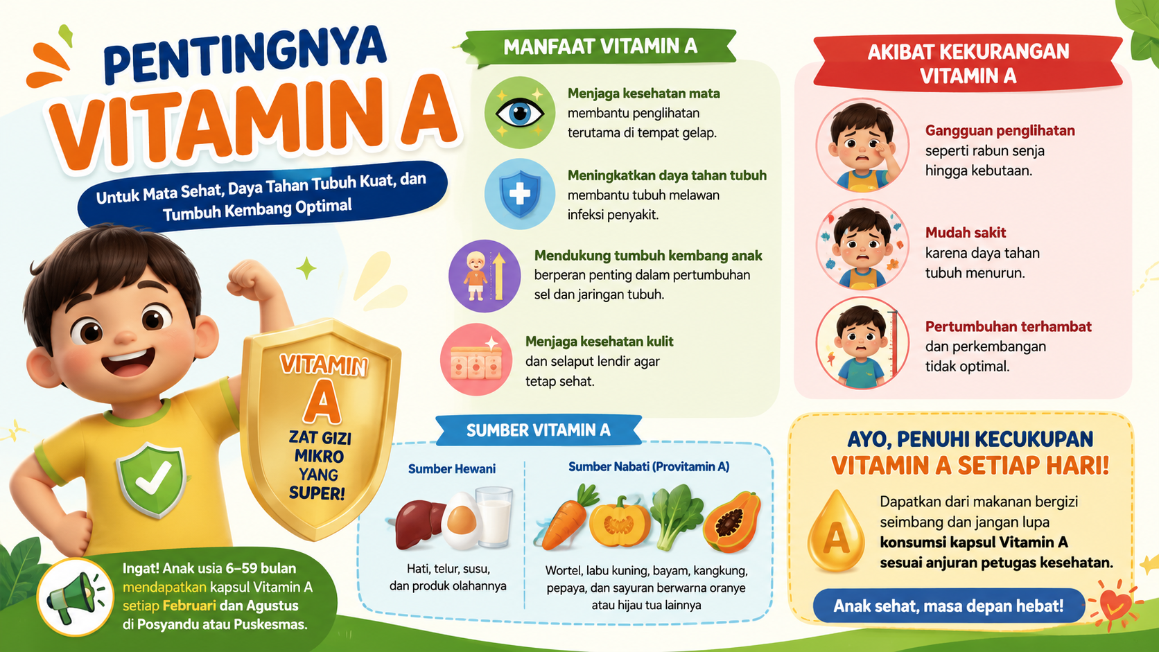 Pentingnya Vitamin A untuk Tumbuh Kembang Anak dan Daya Tahan Tubuh
