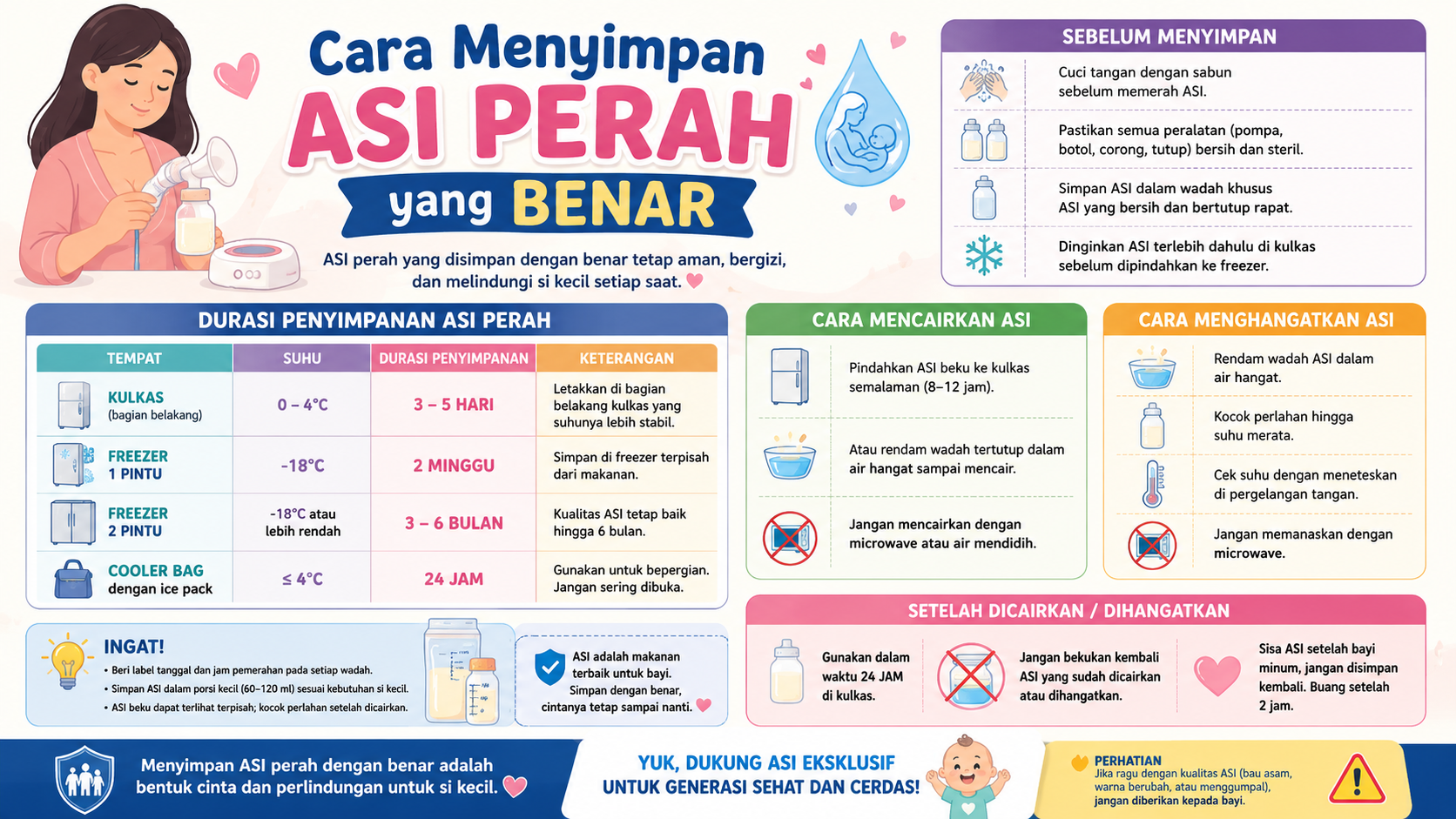 Cara Menyimpan ASI Perah yang Benar agar Tetap Aman dan Bergizi