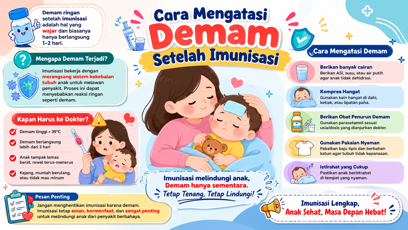 Cara Mengatasi Demam Setelah Imunisasi