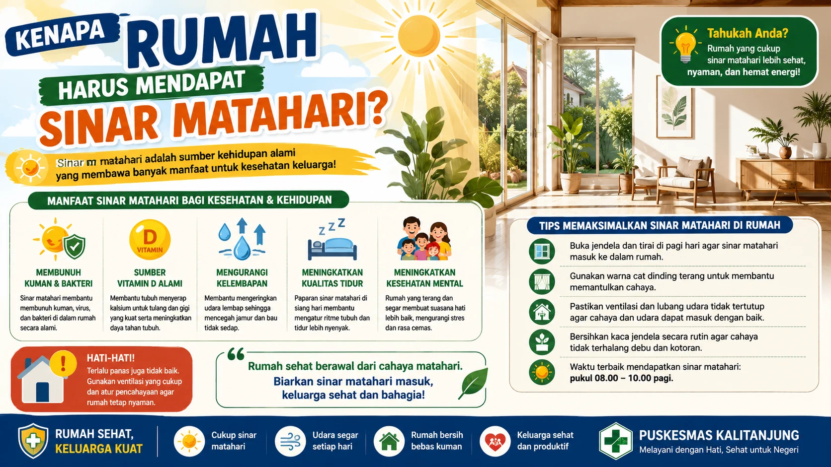 Kenapa Rumah Harus Mendapat Sinar Matahari