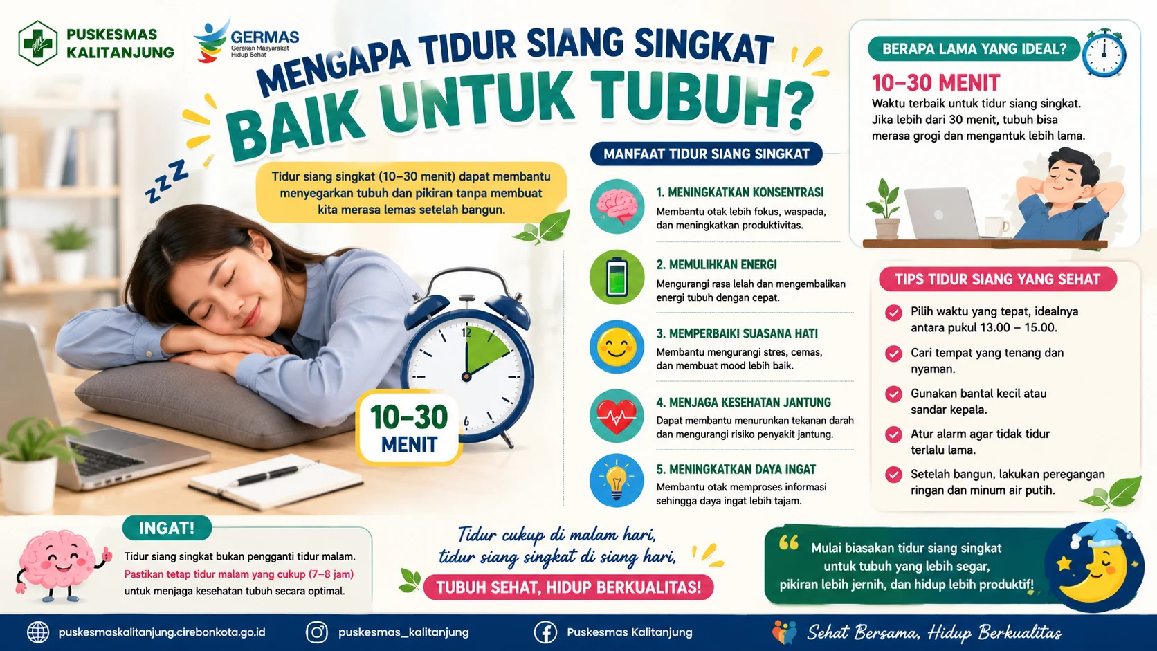 Mengapa Tidur Siang Singkat Baik untuk Tubuh