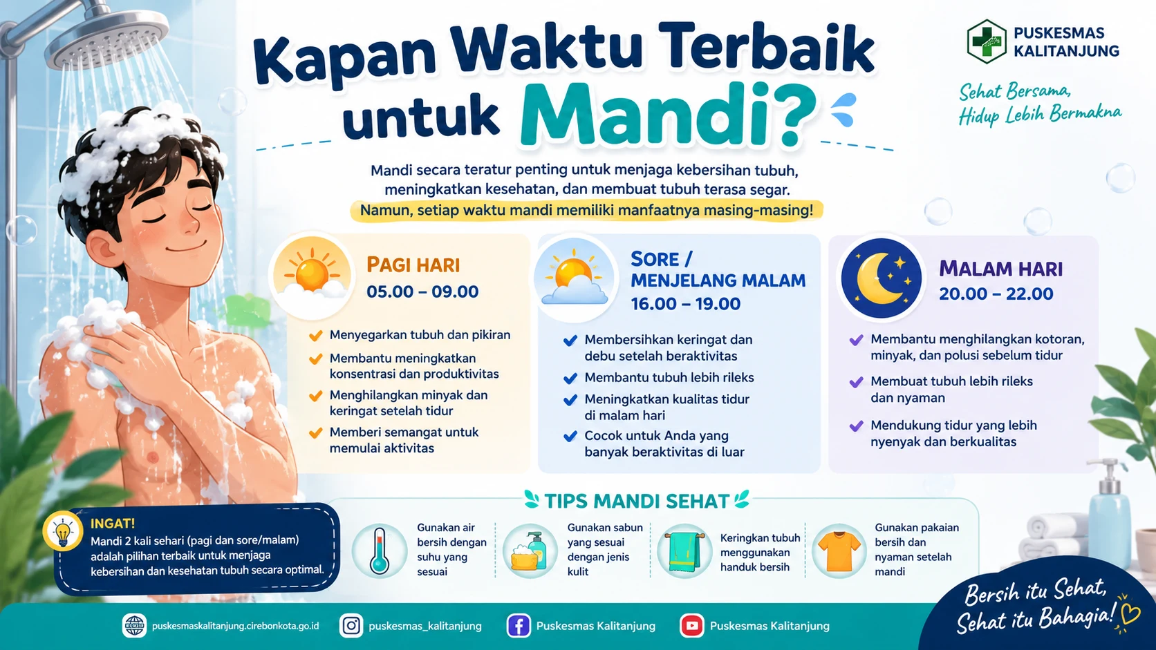 Kapan Waktu Terbaik untuk Mandi, Ketahui Manfaatnya bagi Kesehatan