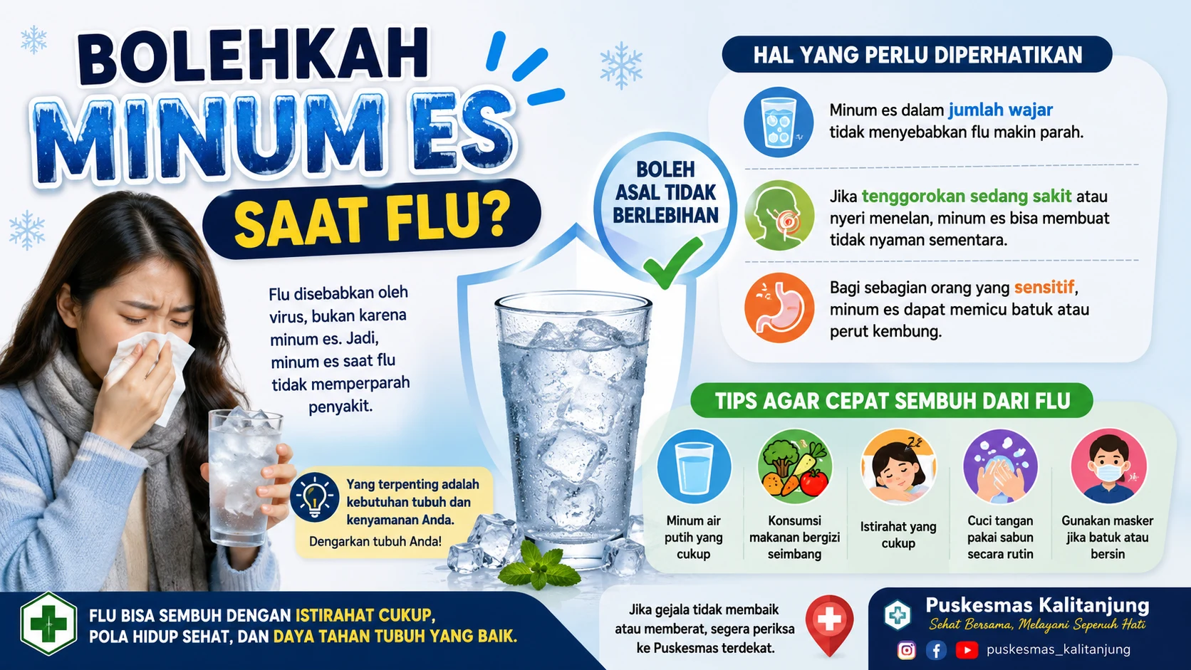 Bolehkah Minum Es Saat Flu, Kenali Faktanya