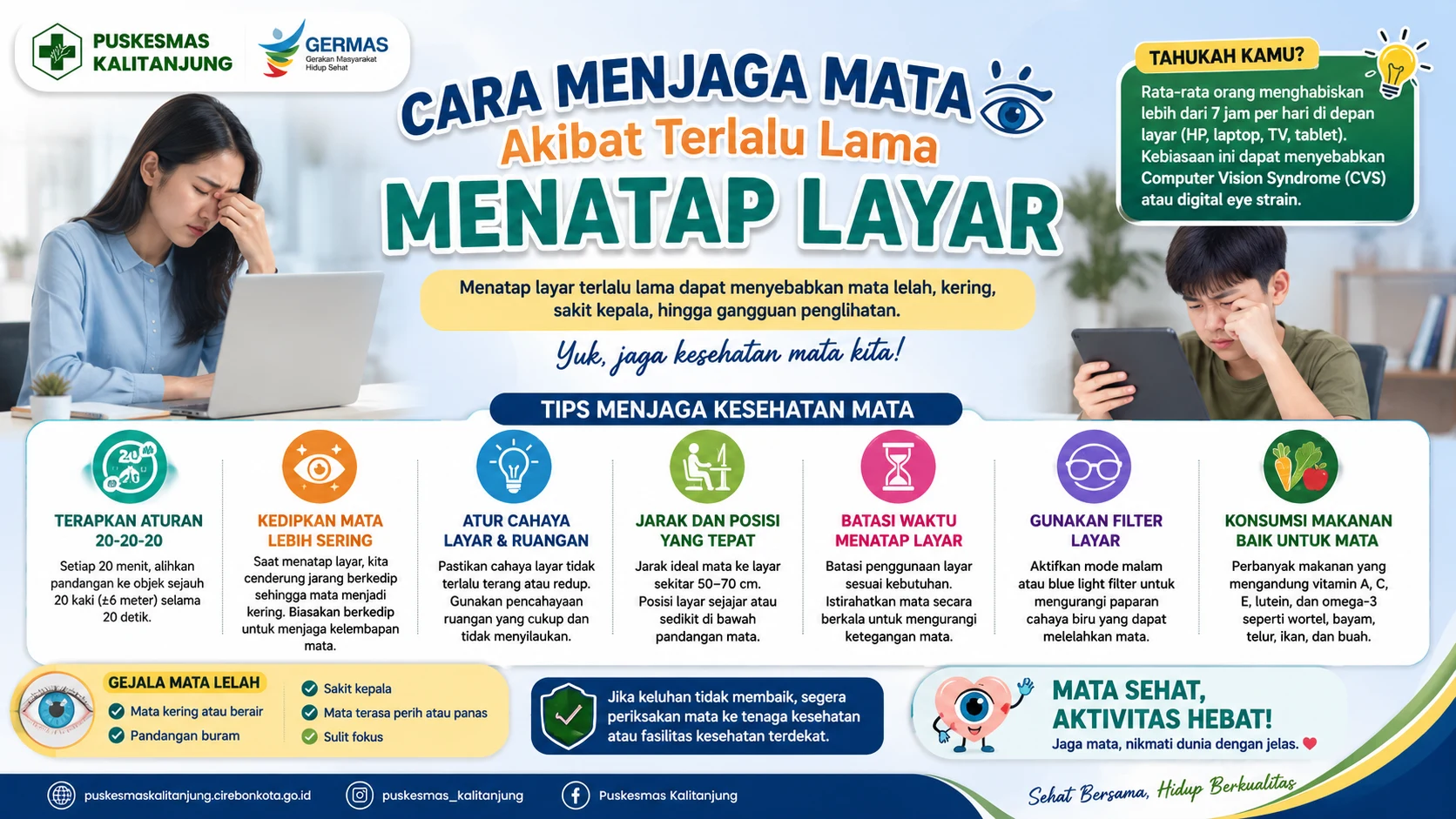 Cara Menjaga Mata Akibat Terlalu Lama Menatap Layar