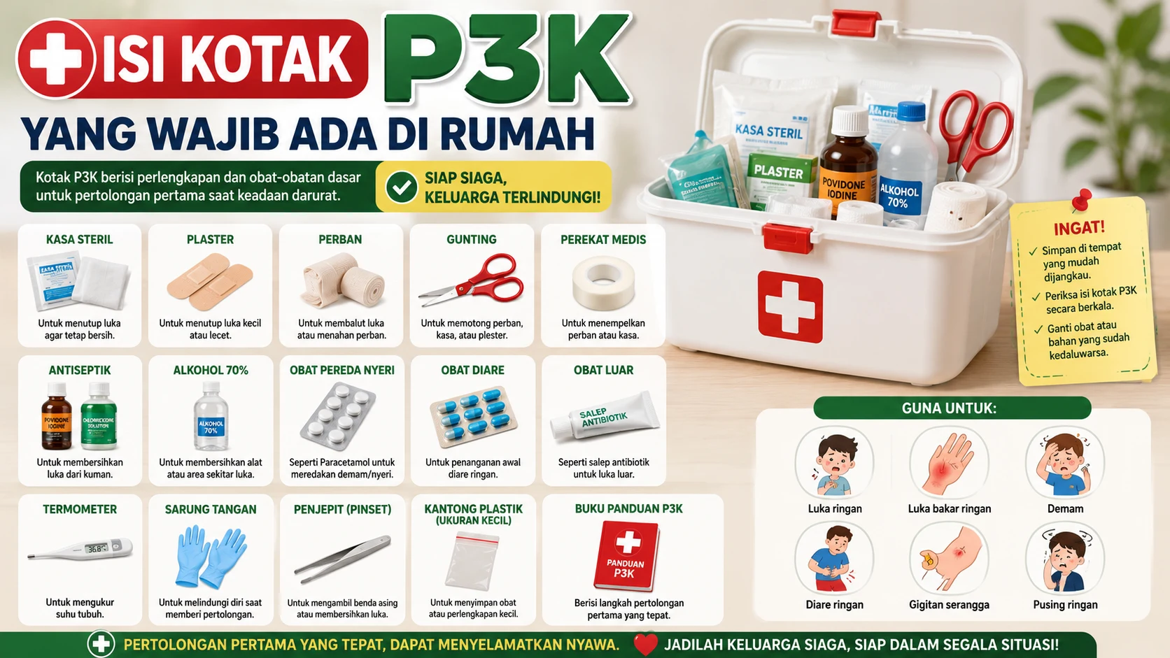 Isi Kotak P3K yang Wajib Ada di Rumah