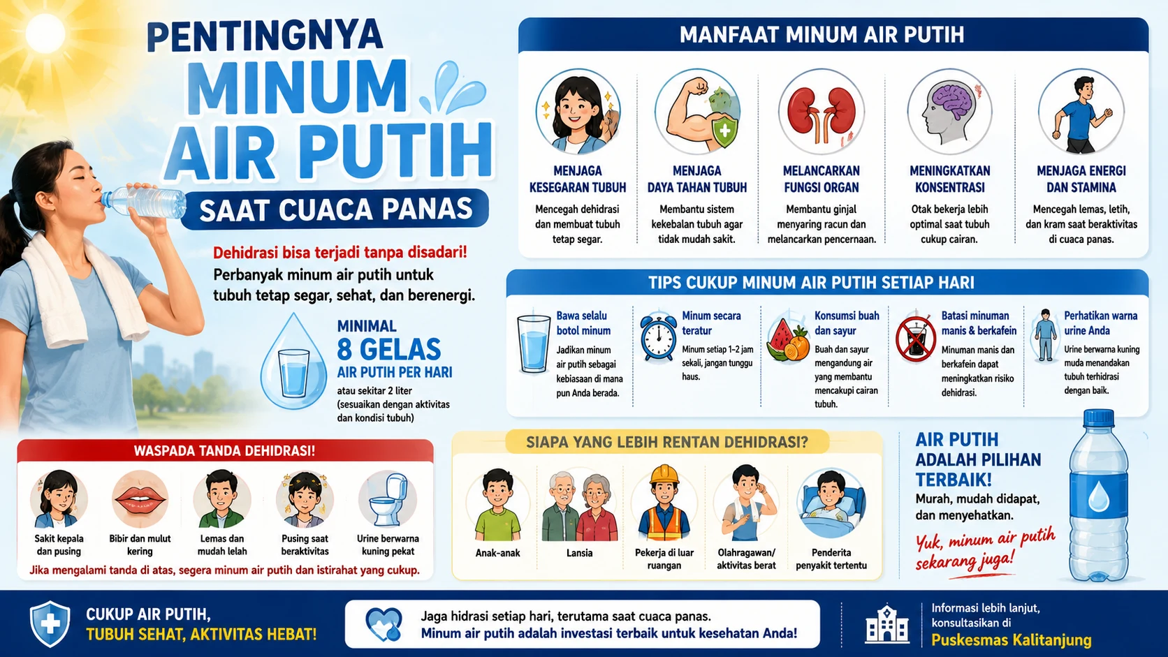 Pentingnya Minum Air Putih Saat Cuaca Panas