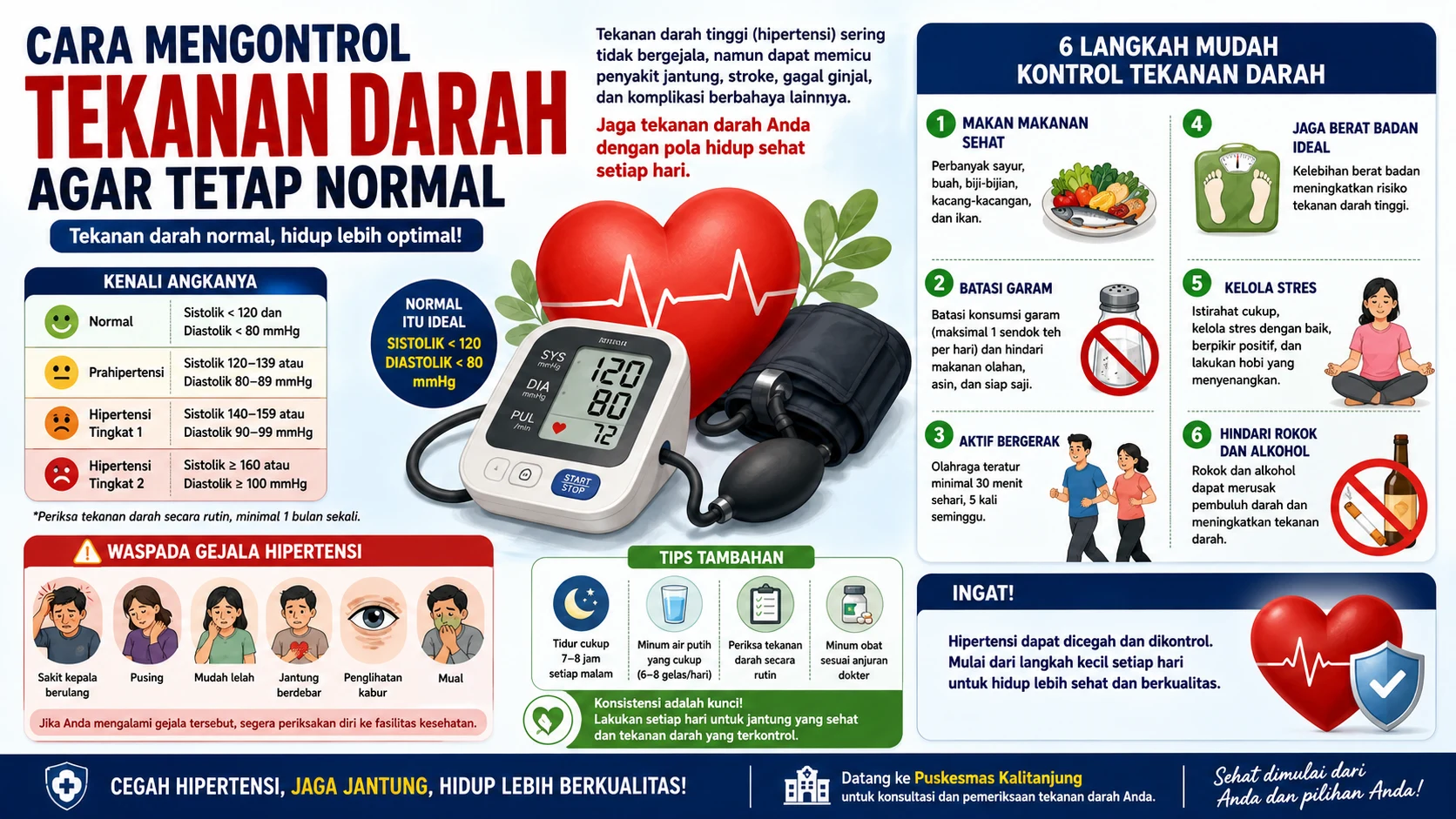 Cara Mengontrol Tekanan Darah agar Tetap Normal