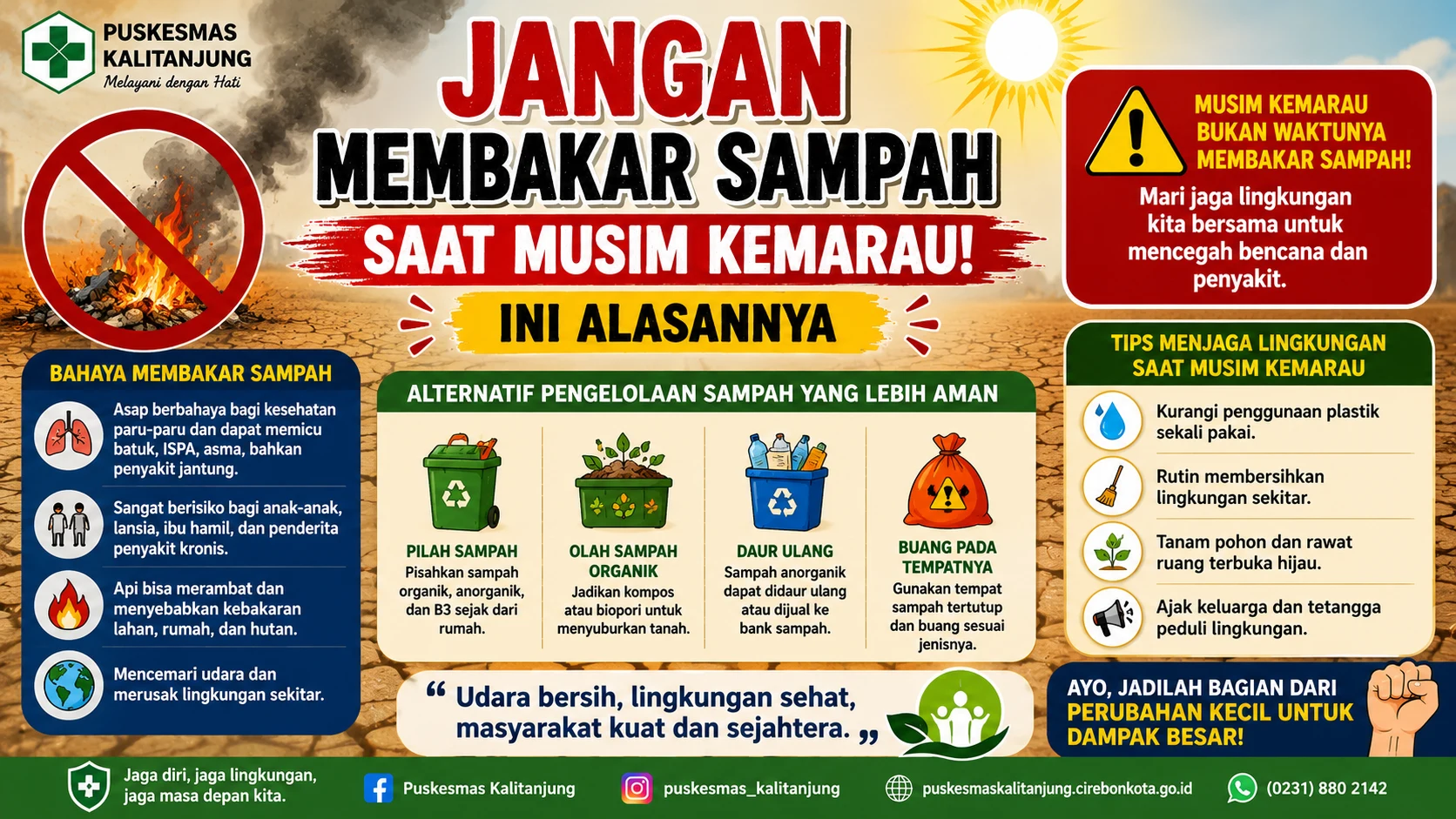 Jangan Membakar Sampah Saat Musim Kemarau! Ini Alasannya