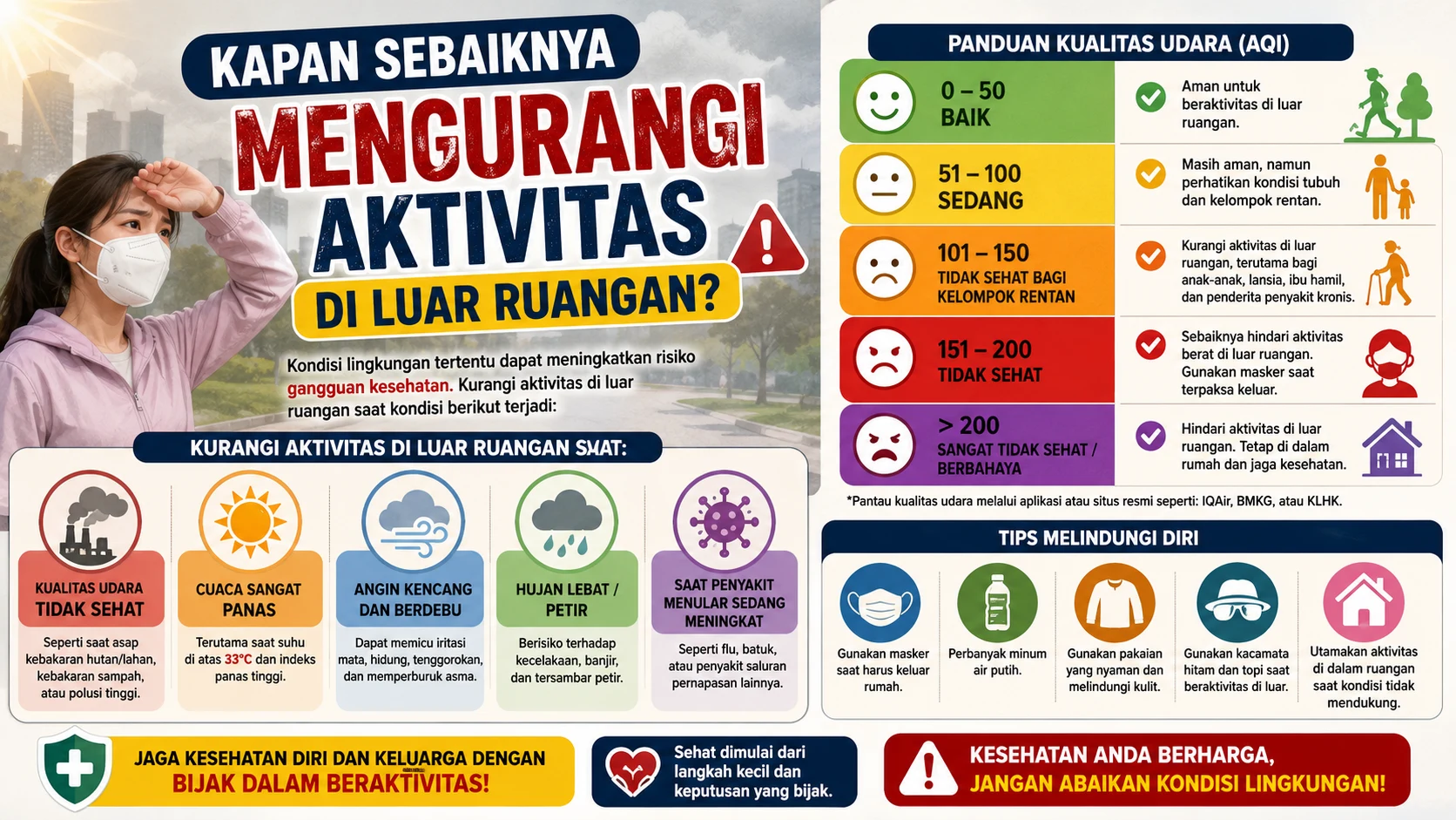 Kapan Sebaiknya Mengurangi Aktivitas di Luar Ruangan