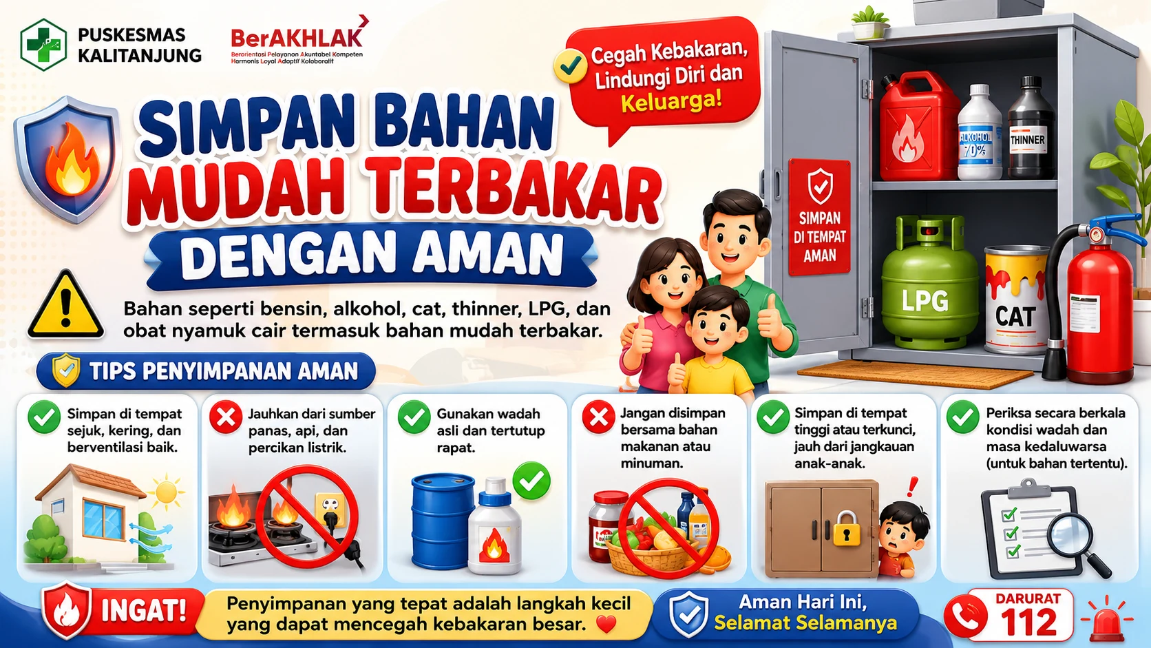 Simpan Bahan Mudah Terbakar dengan Aman, Cegah Kebakaran Sejak Dini