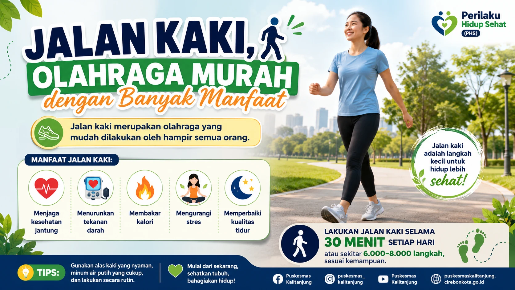 Perilaku Hidup Sehat atau PHS: Jalan Kaki, Olahraga Murah dengan Banyak Manfaat