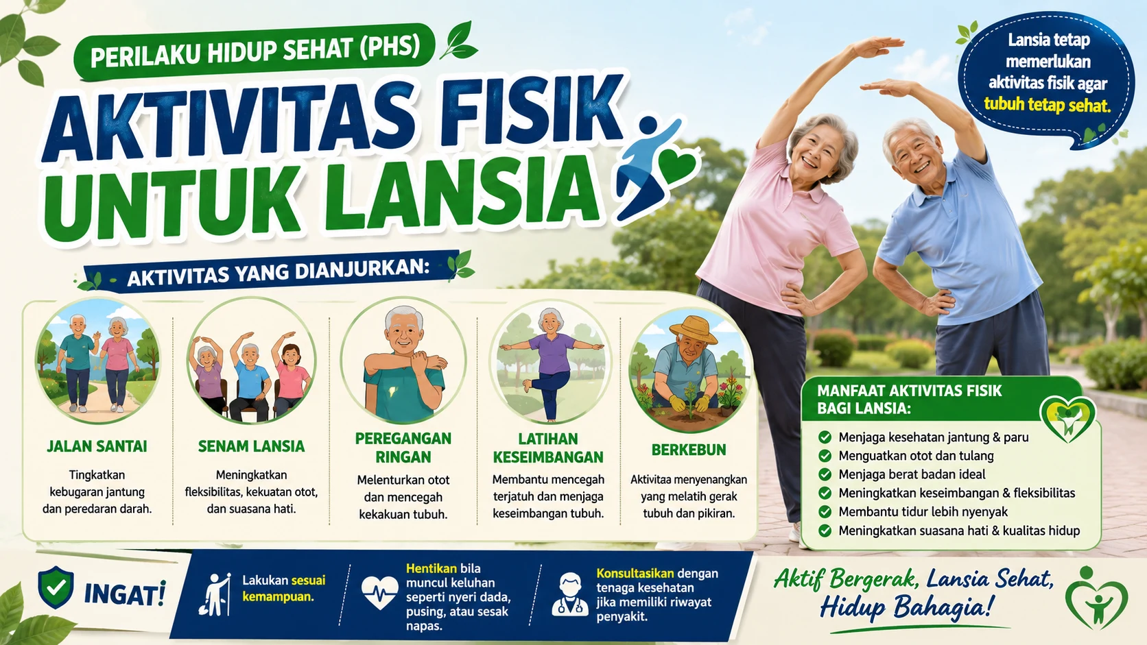 Perilaku Hidup Sehat atau PHS: Aktivitas Fisik untuk Lansia