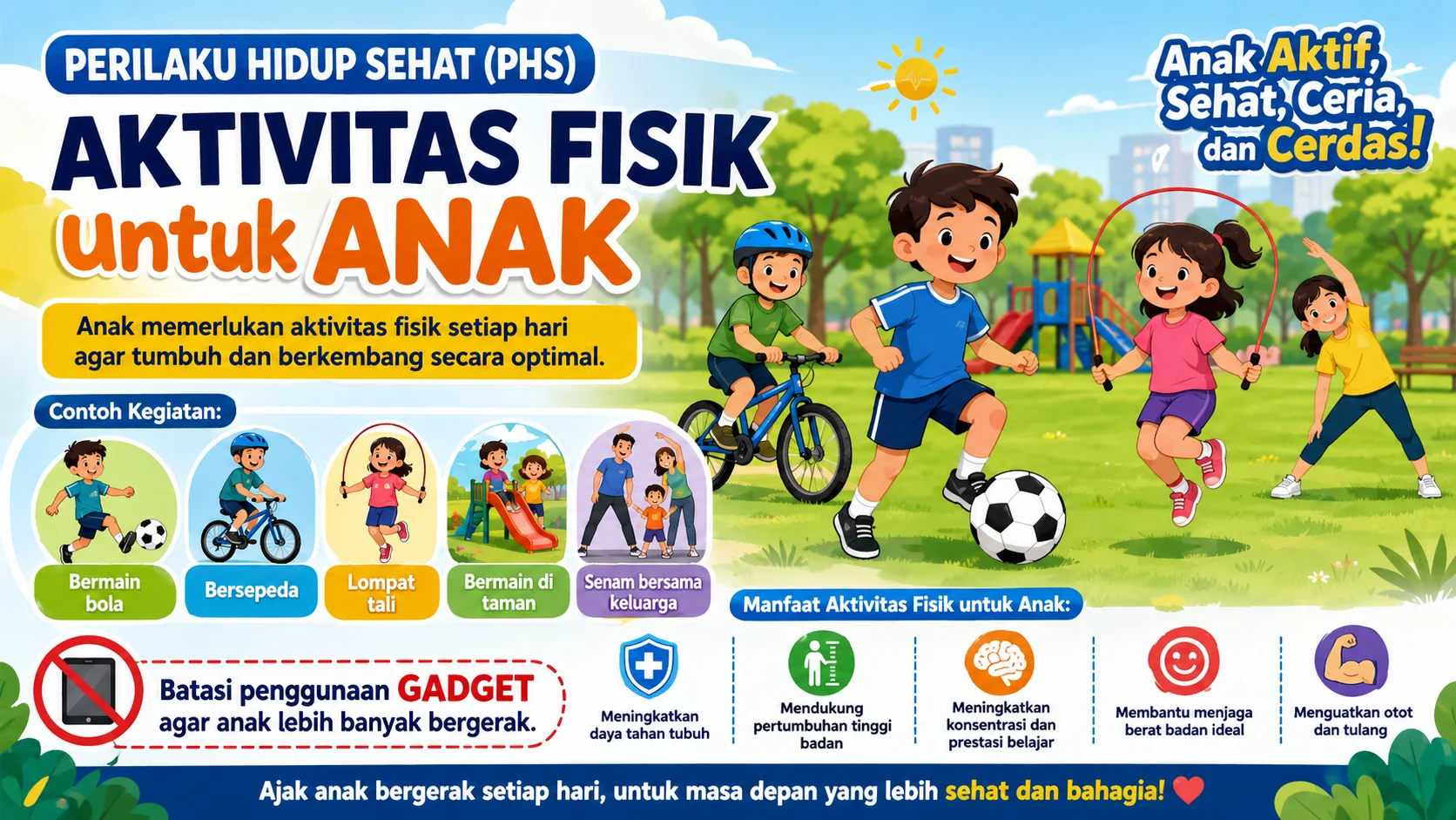 Perilaku Hidup Sehat atau PHS: Aktivitas Fisik untuk Anak agar Tumbuh Sehat, Aktif, dan Cerdas