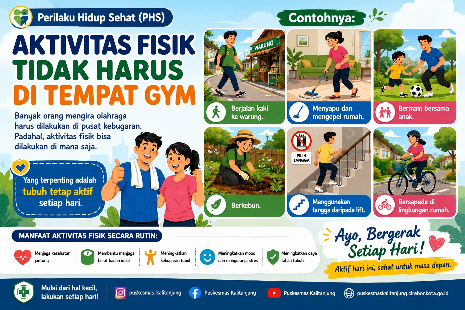 Aktivitas Fisik Tidak Harus di Tempat Gym