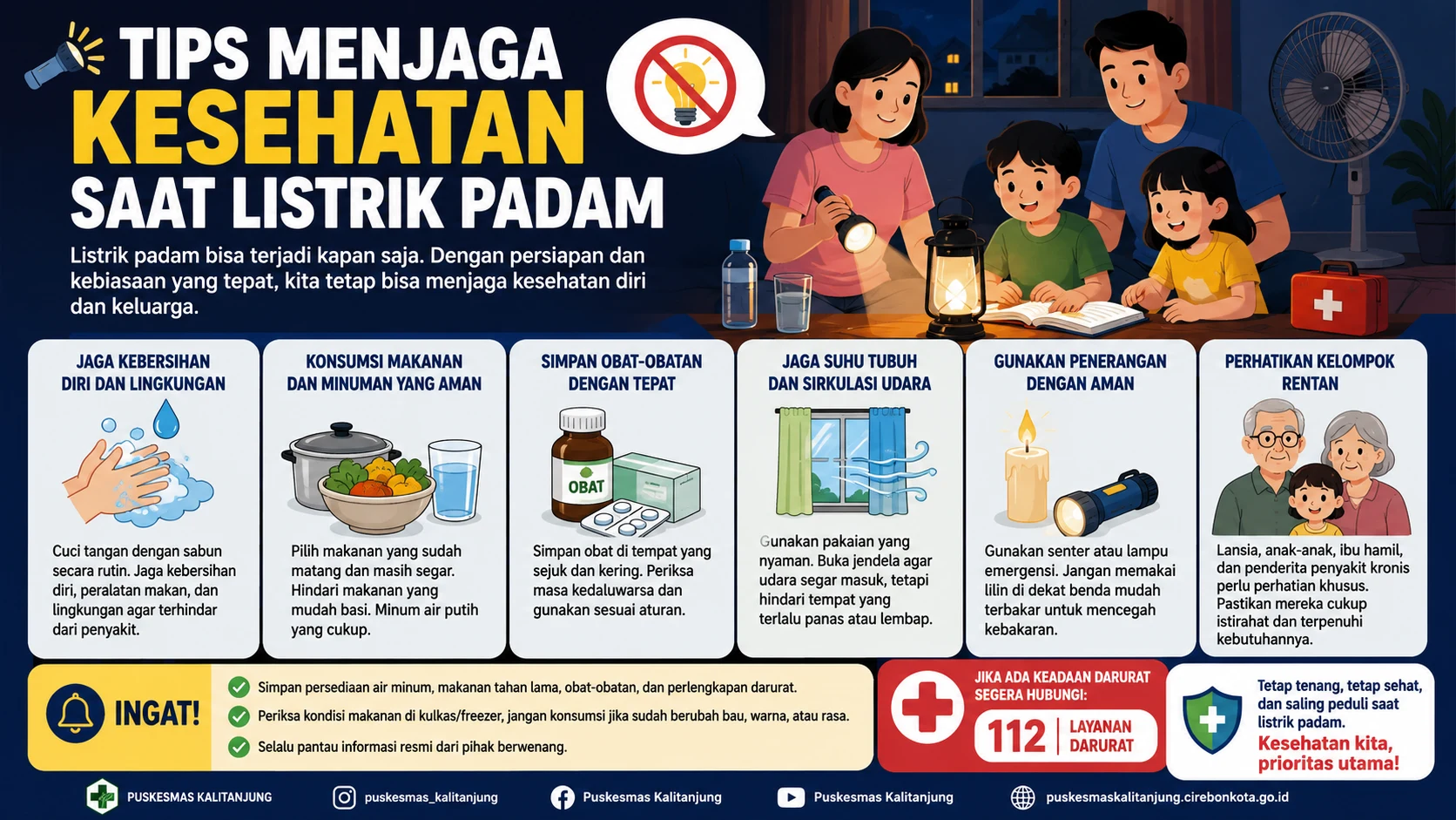 Tips Menjaga Kesehatan Saat Listrik Padam