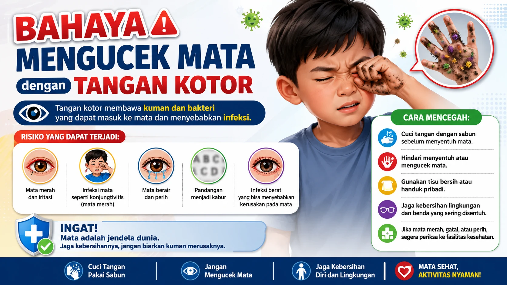 Bahaya Mengucek Mata dengan Tangan Kotor: Kebiasaan Sepele yang Dapat Menyebabkan Infeksi