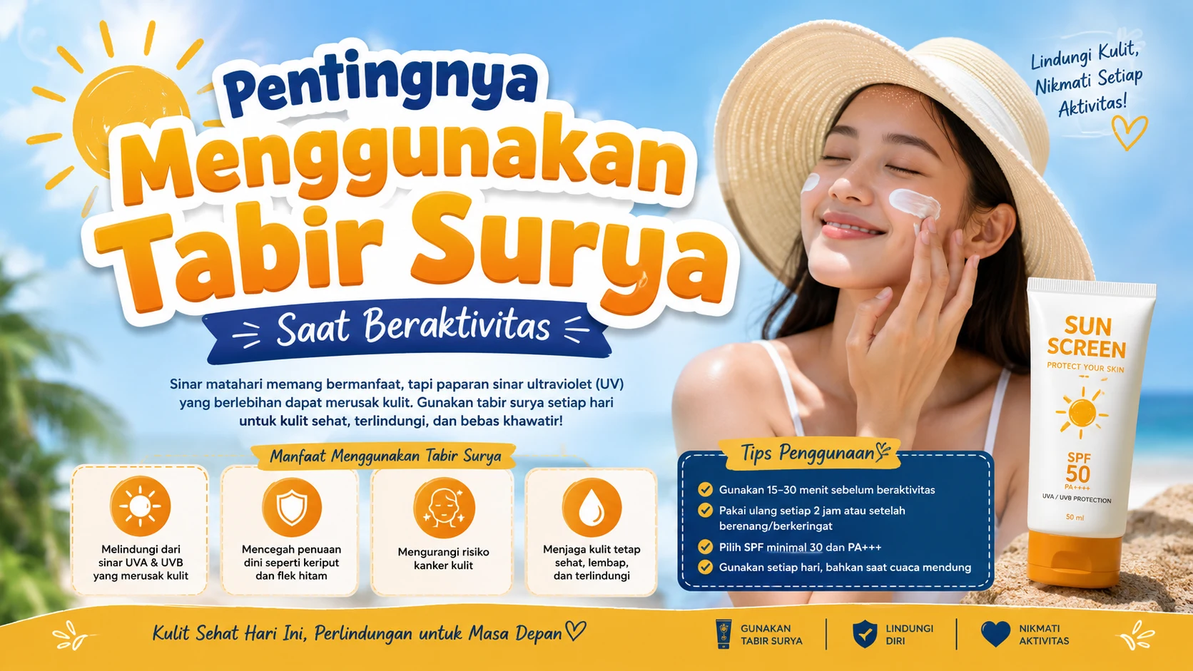 Pentingnya Menggunakan Tabir Surya Saat Beraktivitas