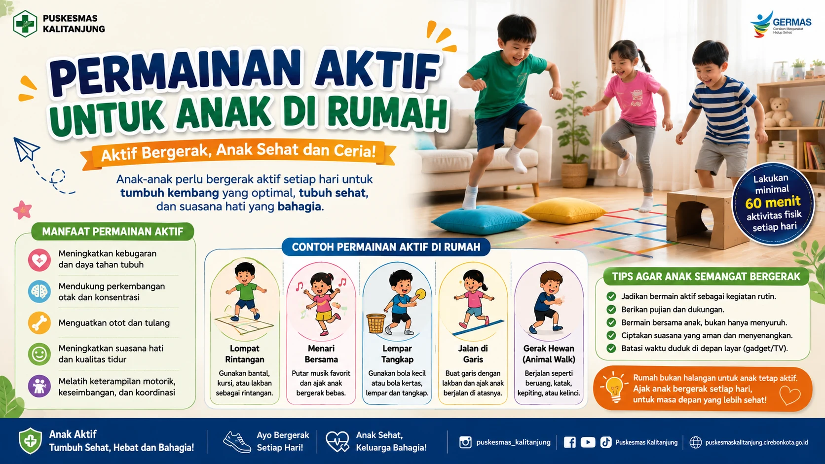 Permainan Aktif untuk Anak di Rumah, Cara Menyenangkan Menjaga Kesehatan Anak