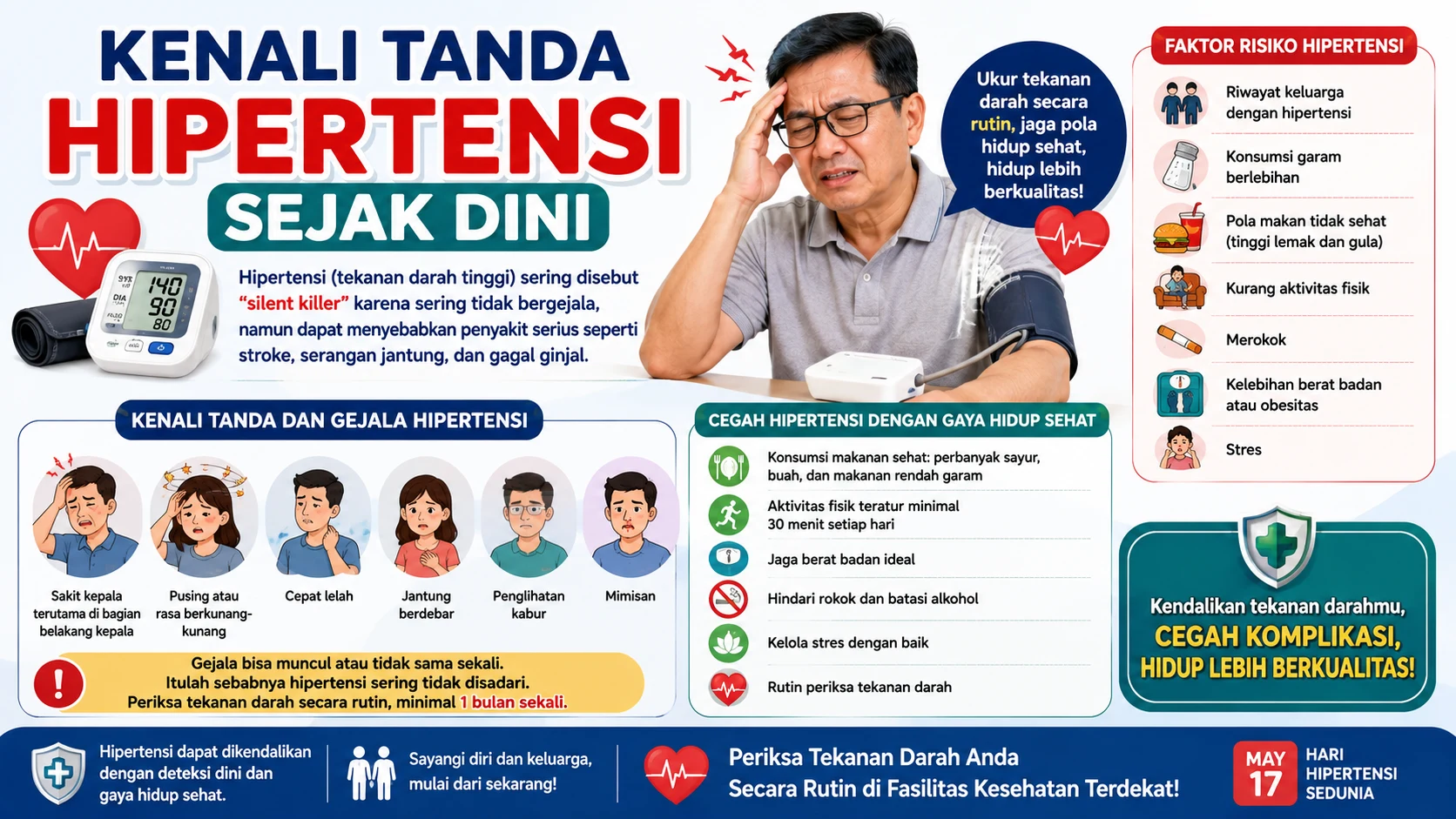Kenali Tanda Hipertensi Sejak Dini, Cegah Komplikasi yang Berbahaya