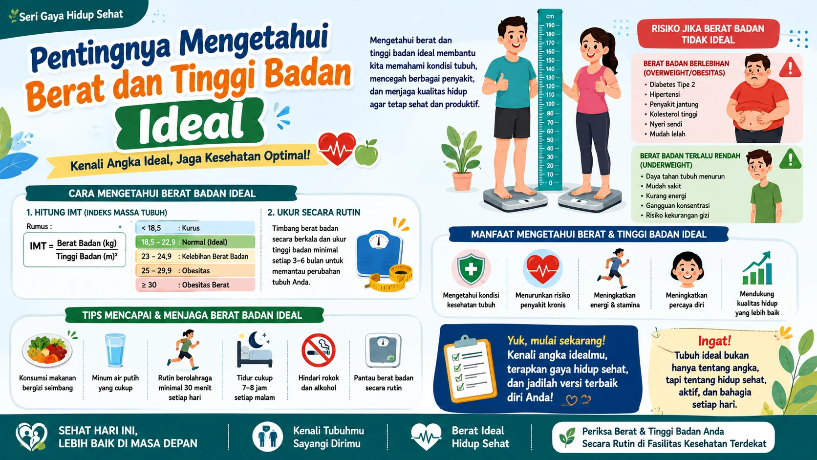 Pentingnya Mengetahui Berat dan Tinggi Badan Ideal