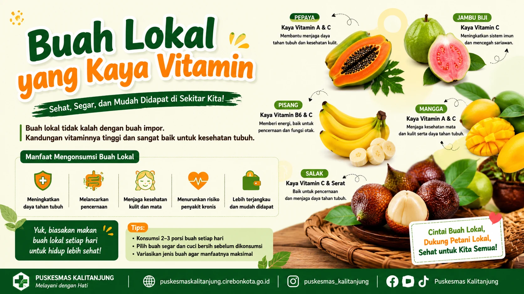 Buah Lokal yang Kaya Vitamin, Pilihan Sehat untuk Keluarga Indonesia