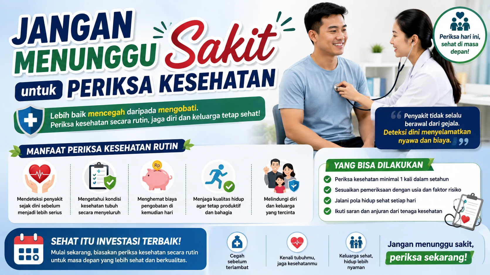 Jangan Menunggu Sakit untuk Periksa Kesehatan: Deteksi Dini, Hidup Lebih Berkualitas