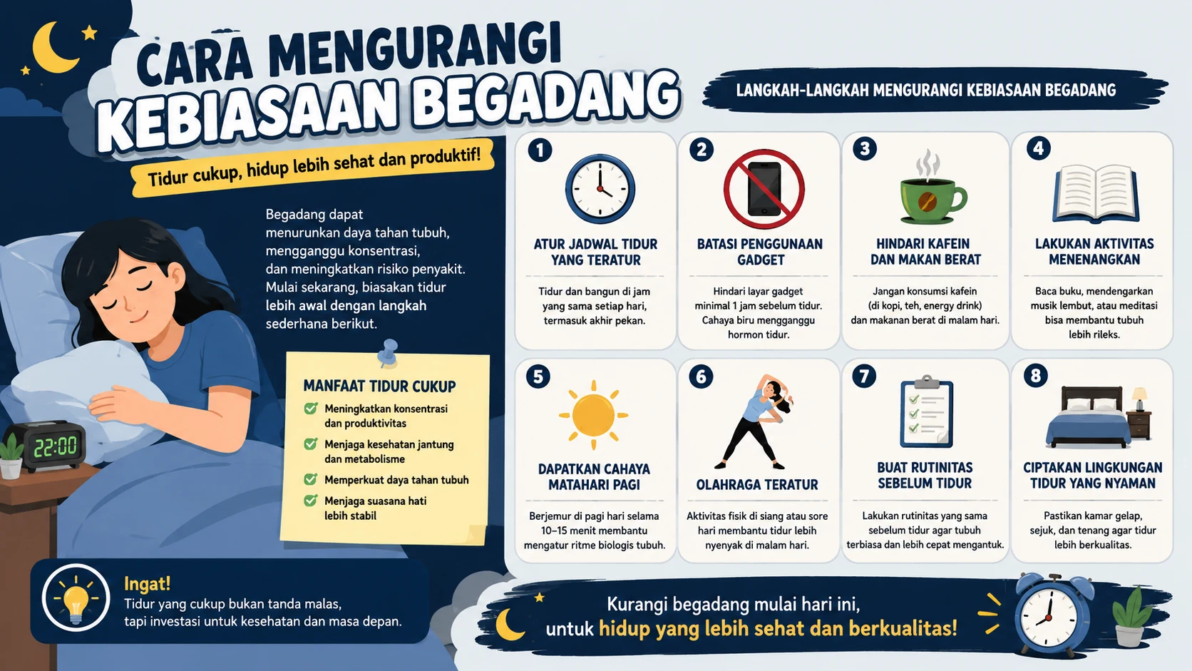 Cara Mengurangi Kebiasaan Begadang untuk Hidup Lebih Sehat