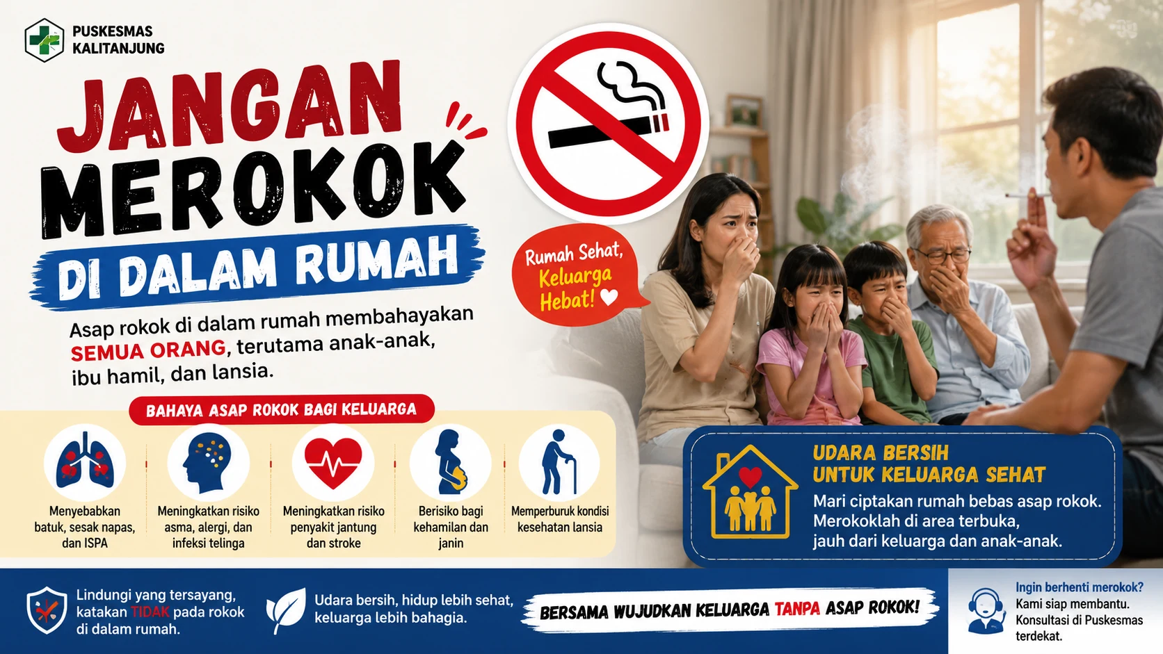 Jangan Merokok di Dalam Rumah: Lindungi Keluarga dari Bahaya Asap Rokok