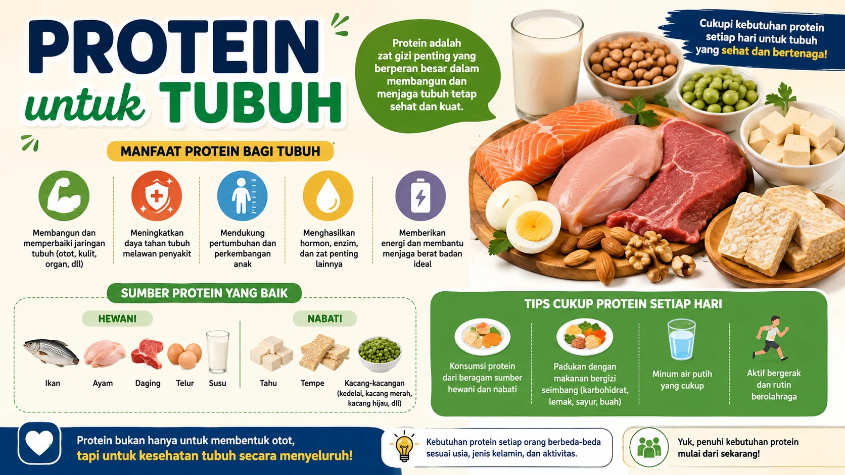 Protein untuk Tubuh: Nutrisi Penting untuk Hidup Sehat dan Aktif