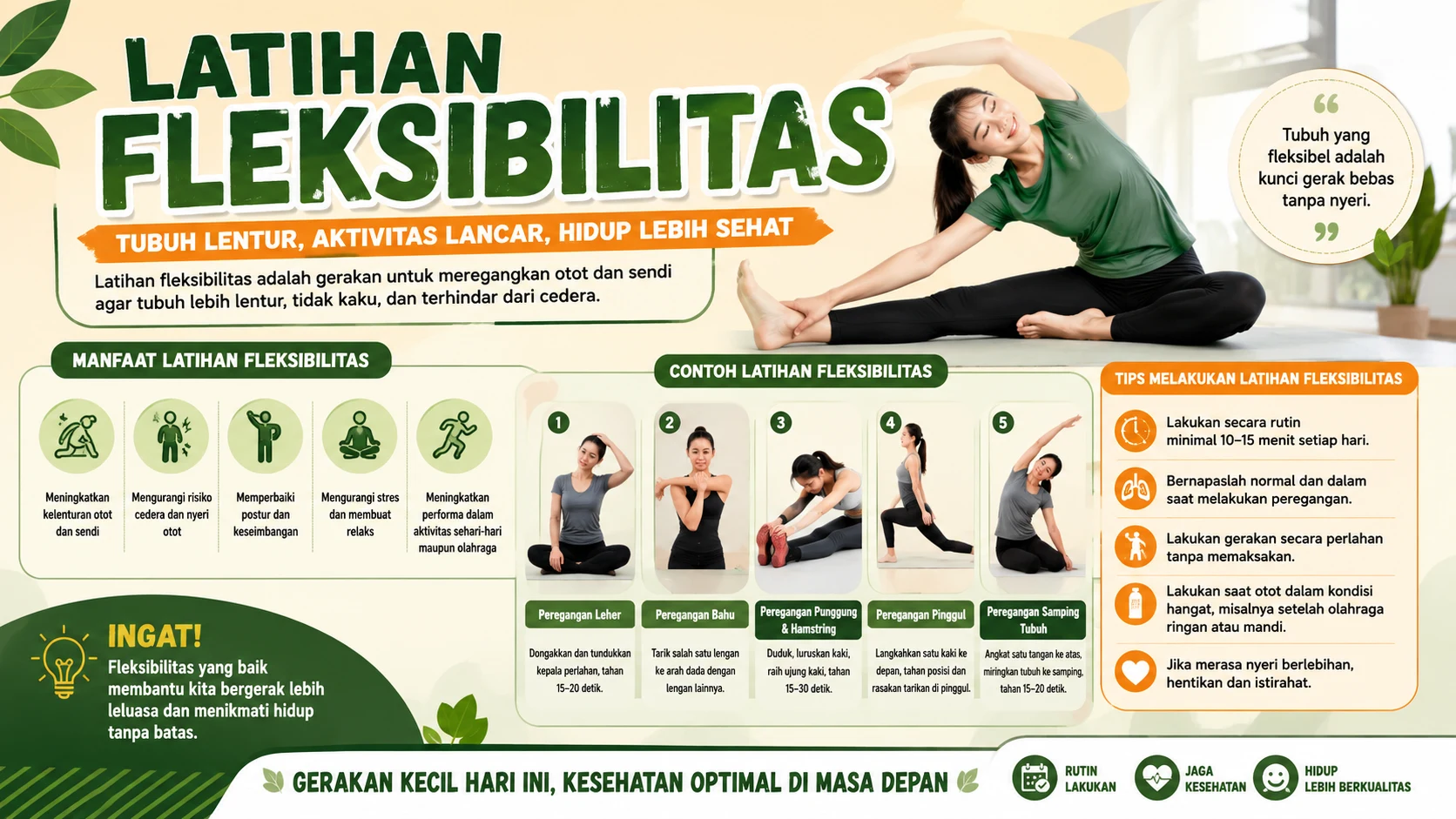 Latihan Fleksibilitas: Kunci Tubuh Lebih Lentur, Sehat, dan Aktif