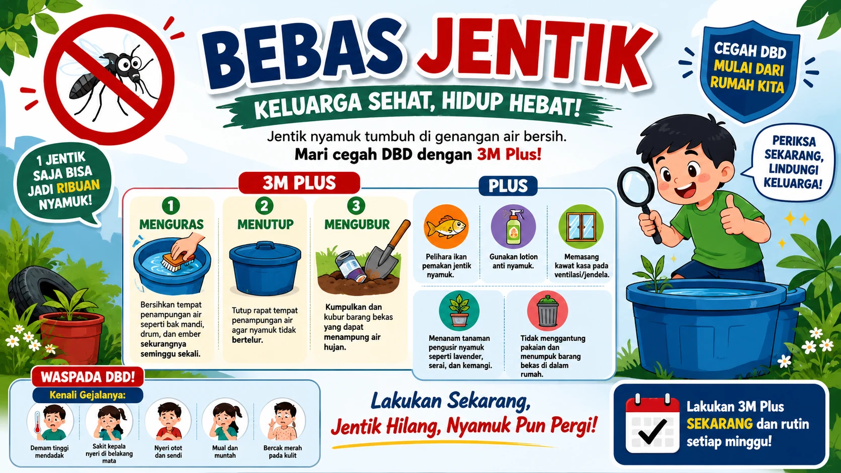 Bebas Jentik, Keluarga Terlindungi dari DBD