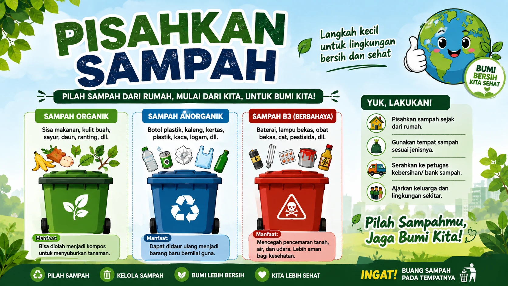 Pisahkan Sampah dari Rumah, Wujudkan Lingkungan yang Bersih dan Sehat