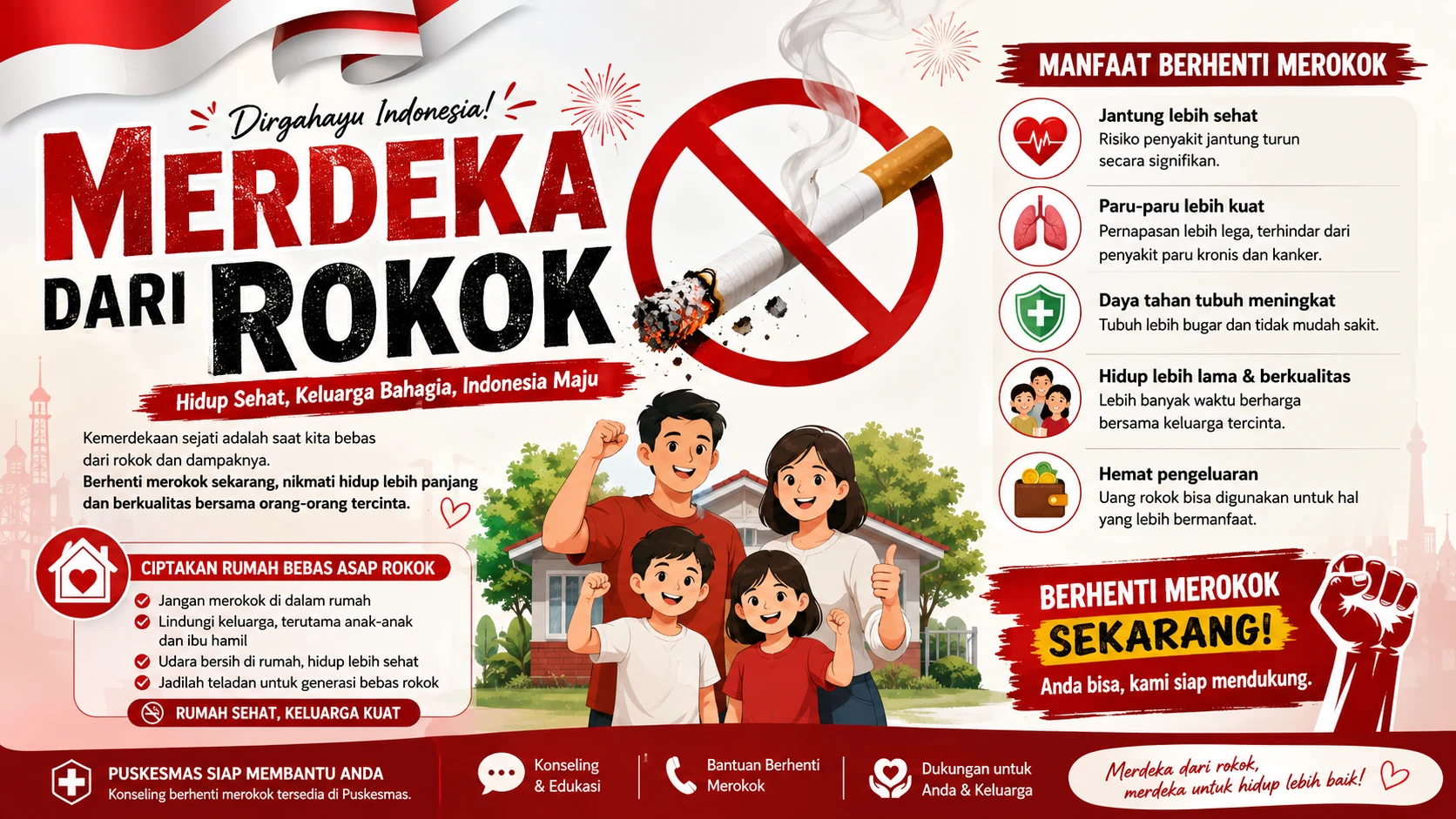 Merdeka dari Rokok: Hidup Sehat, Keluarga Bahagia