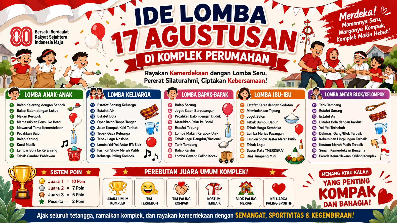IDE LOMBA 17 AGUSTUSAN DI KOMPLEK PERUMAHAN