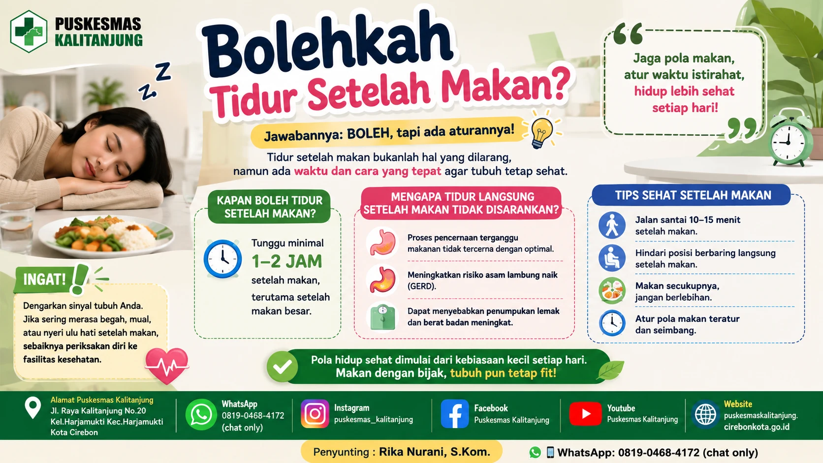 Bolehkah Tidur Setelah Makan