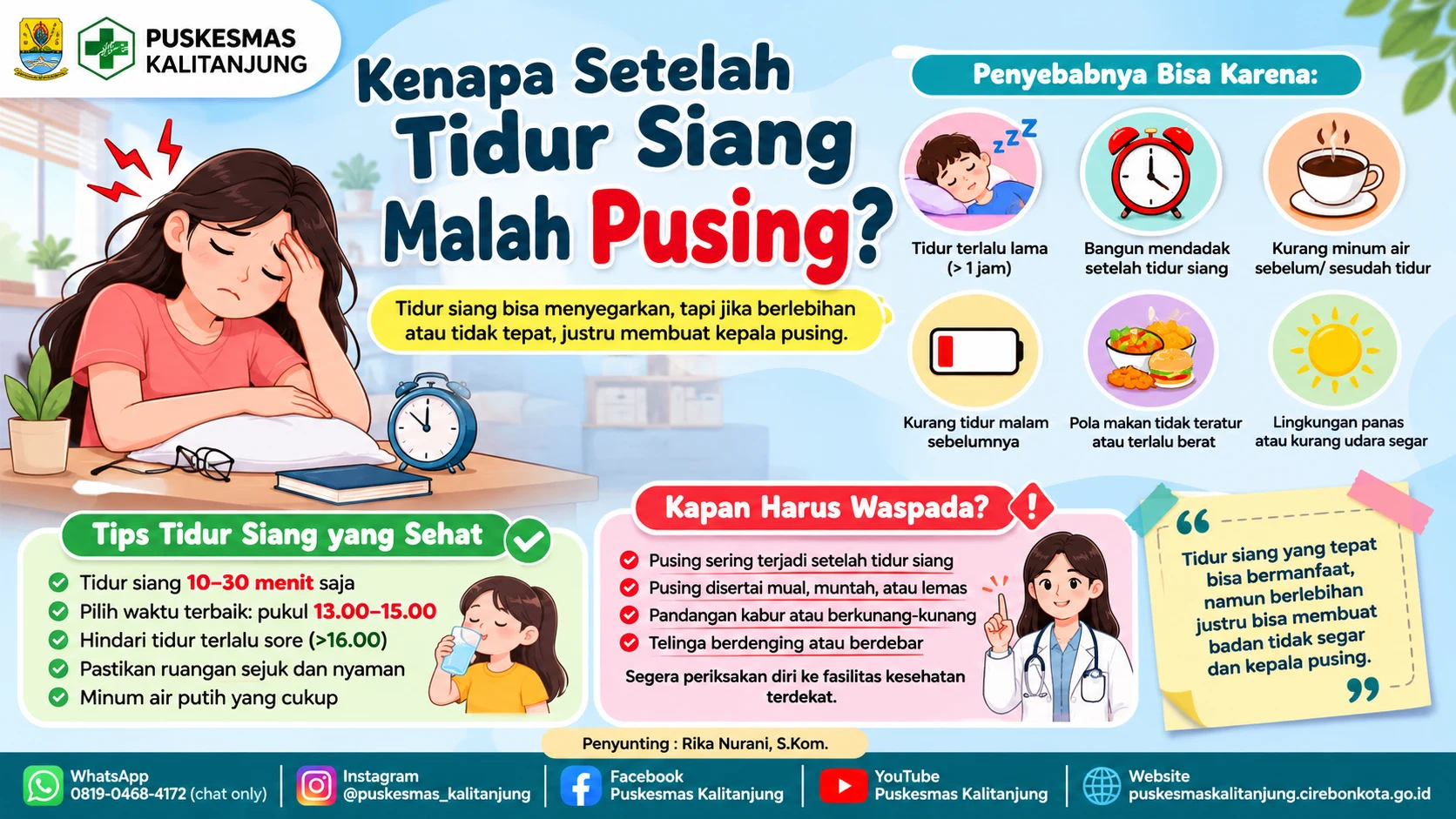 Kenapa Setelah Tidur Siang Malah Pusing
