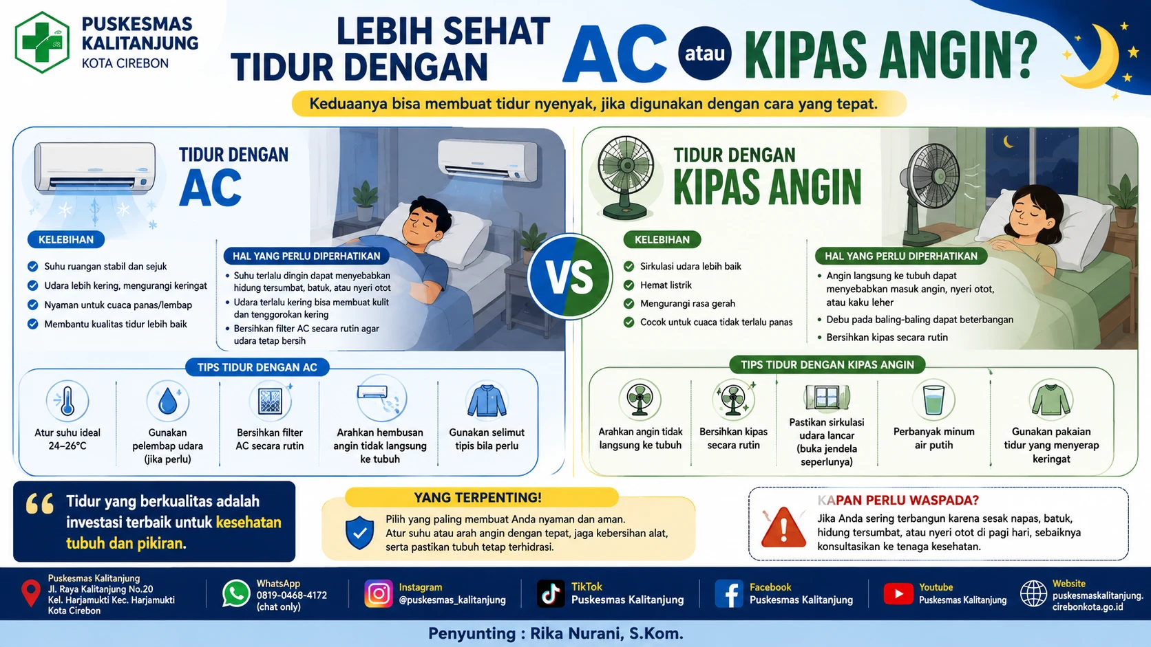 Lebih Sehat Tidur dengan AC atau Kipas Angin