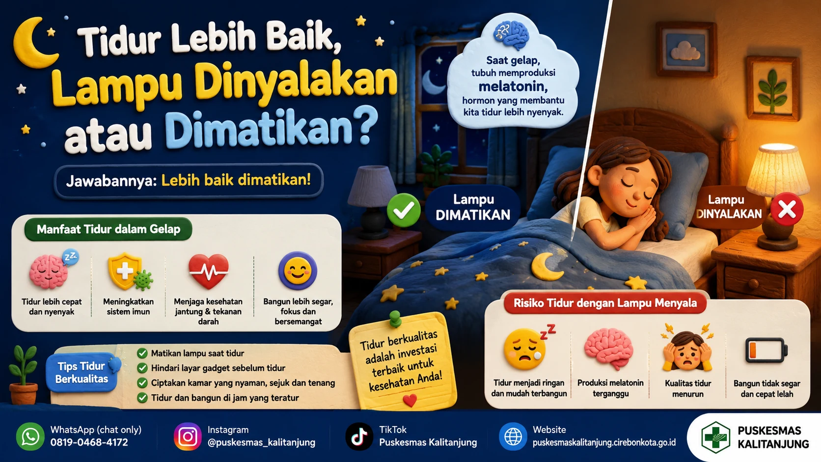 Tidur Lebih Baik, Lampu Dinyalakan atau Dimatikan