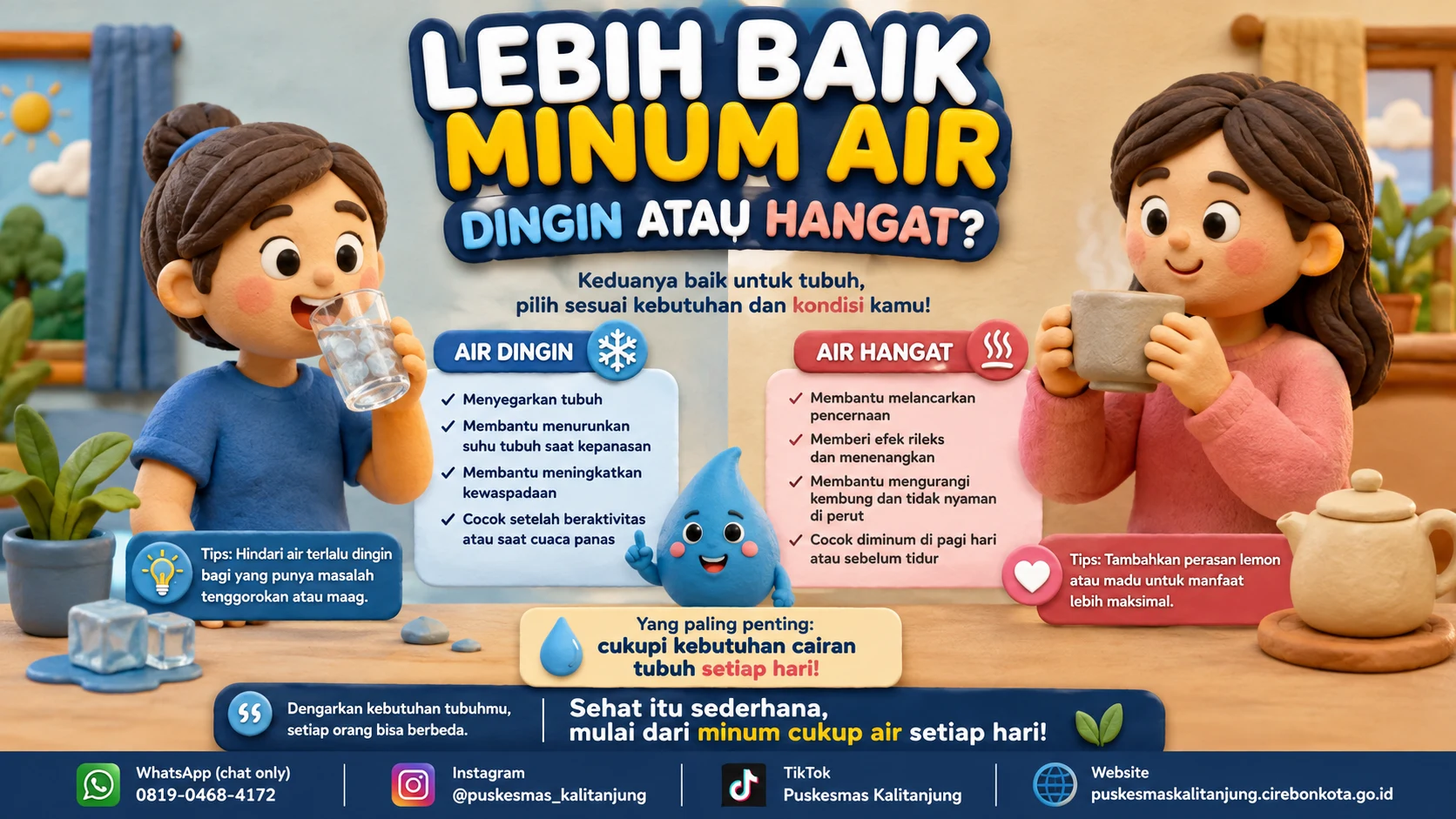 Lebih Baik Minum Air Dingin atau Air Hangat